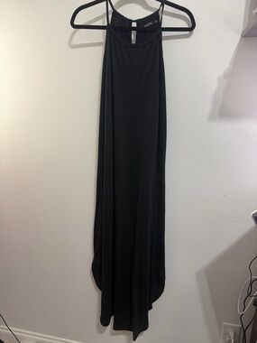 Halter Neck Black Maxi Dress - Elegant Everyday Wear